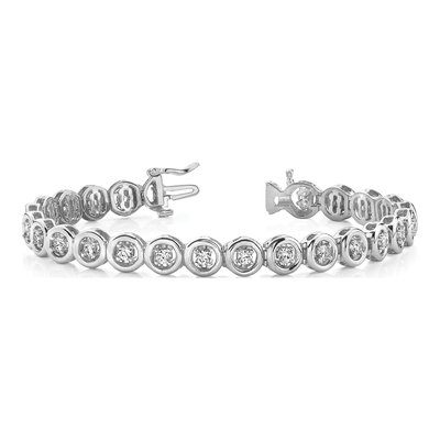 14K White Gold Add-A-Diamond Tennis Bracelet Mounting – view 7