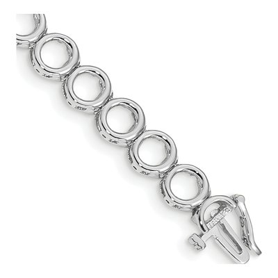 14K White Gold Add-A-Diamond Tennis Bracelet Mounting