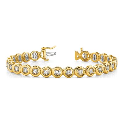 14K Yellow Gold 1/2 ct tw Diamond Tennis Bracelet Mounting – view 5
