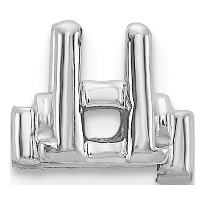 14K White Gold Add-A-Diamond Head for X853 Bracelet Mounting – view 2