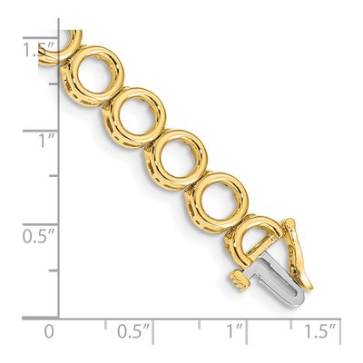 14K Yellow Gold Add-A-Diamond Bracelet Mounting – view 4