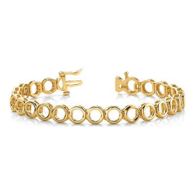14K Yellow Gold Add-A-Diamond Bracelet Mounting – view 5