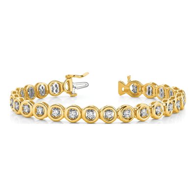 14K Yellow Gold Add-A-Diamond Bracelet Mounting – view 6