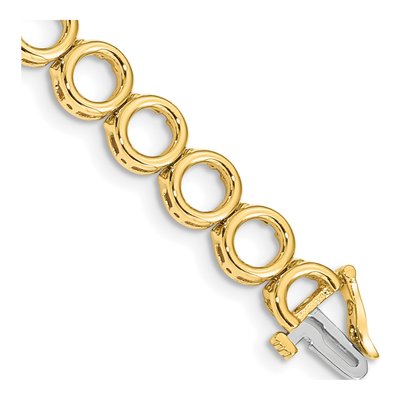 14K Yellow Gold Add-A-Diamond Bracelet Mounting