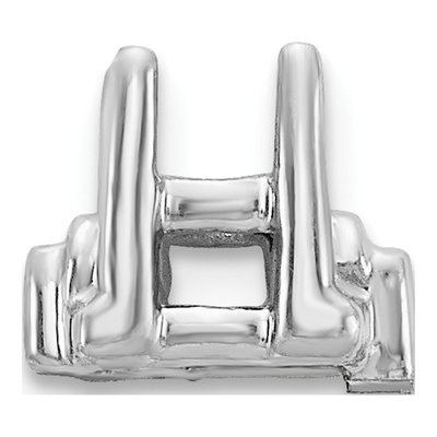 14K White Gold Add-A-Diamond Head for X855 Bracelet Mounting – view 2