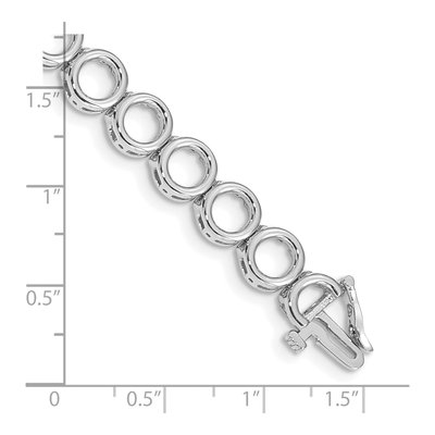 14K White Gold Add-A-Diamond Tennis Bracelet Mounting – view 4