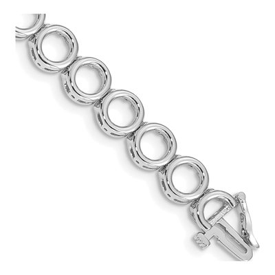 14K White Gold Add-A-Diamond Tennis Bracelet Mounting