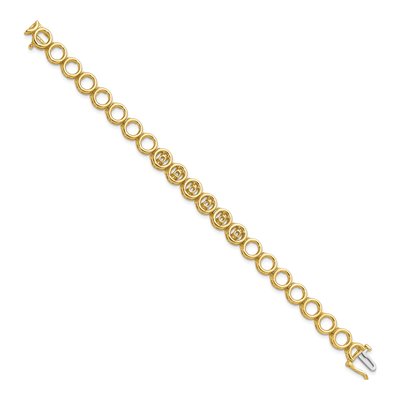 14K Yellow Gold 3/4 ct tw Add-A-Diamond Tennis Bracelet Mounting – view 2