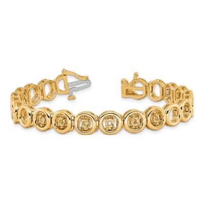 14K Yellow Gold 3/4 ct tw Add-A-Diamond Tennis Bracelet Mounting – view 3