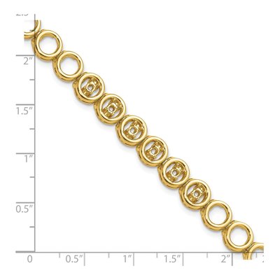 14K Yellow Gold 3/4 ct tw Add-A-Diamond Tennis Bracelet Mounting – view 4