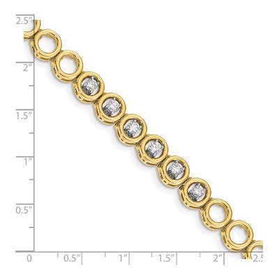 14K Yellow Gold 3/4 ct tw Diamond Tennis Bracelet – view 4