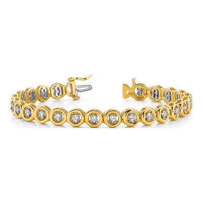 14K Yellow Gold 3/4 ct tw Diamond Tennis Bracelet – view 5