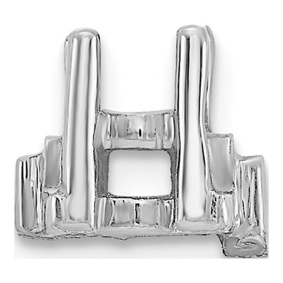 14K White Gold Add-A-Diamond Head Bracelet Mounting – view 2