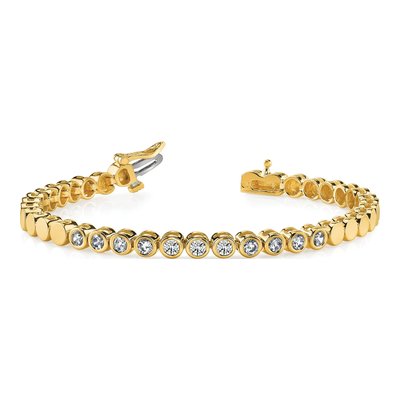 14K Yellow Gold Add-A-Diamond Bracelet Mounting – view 6