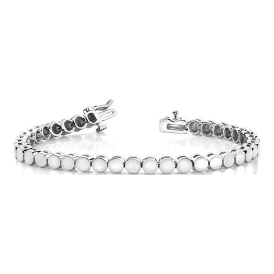 14K White Gold Add-A-Diamond Bracelet Mounting – view 5