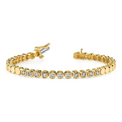 14K Yellow Gold Add-A-Diamond Bracelet Mounting – view 6