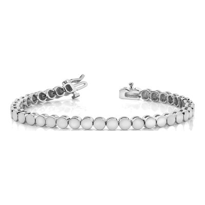 14K White Gold Add-A-Diamond Bracelet Mounting – view 5