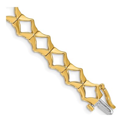 14K Yellow Gold Add-A-Diamond Tennis Mount Bracelet