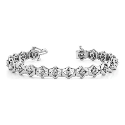 14K White Gold Add-A-Diamond Tennis Mount Bracelet – view 6