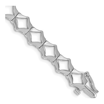 14K White Gold Add-A-Diamond Tennis Mount Bracelet