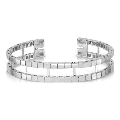 14K White Gold Tennis Jacket Blank Bracelet – view 3