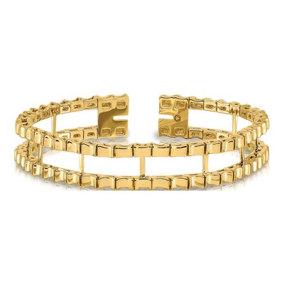 14K Yellow Gold Tennis Jacket Bracelet – view 5
