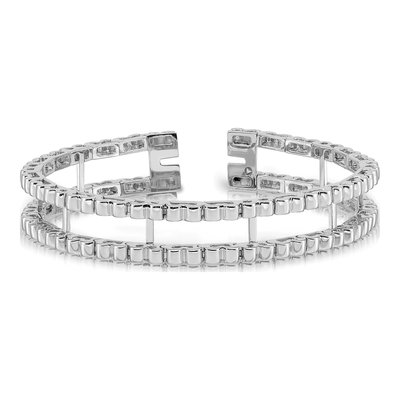 14K White Gold Tennis Blank Bracelet – view 3