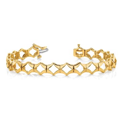 14K Yellow Gold Add-A-Diamond Tennis Mount Bracelet – view 3