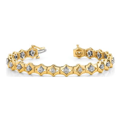 14K Yellow Gold Add-A-Diamond Tennis Mount Bracelet – view 6