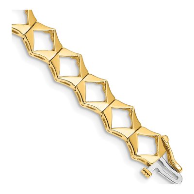 14K Yellow Gold Add-A-Diamond Tennis Mount Bracelet