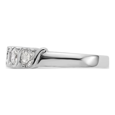 14K White Gold 1 ct tw Diamond 5-Stone Wedding Band – view 3