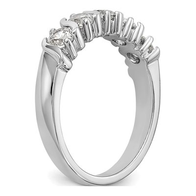 14K White Gold 1 ct tw Diamond 5-Stone Wedding Band – view 6