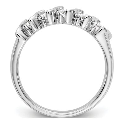 14K White Gold 3/4 ct tw Diamond 5-Stone Wedding Band – view 2