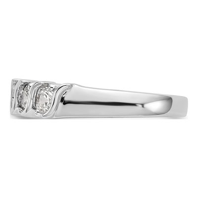 14K White Gold 3/4 ct tw Diamond 5-Stone Wedding Band – view 3