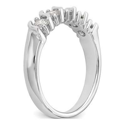 14K White Gold 3/4 ct tw Diamond 5-Stone Wedding Band – view 6