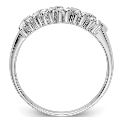 14K White Gold 1/2 ct tw Diamond 5-Stone Wedding Band – view 3