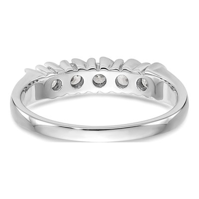 14K White Gold 1/2 ct tw Diamond 5-Stone Wedding Band – view 6