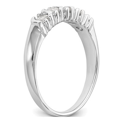 14K White Gold 1/2 ct tw Diamond 5-Stone Wedding Band – view 7