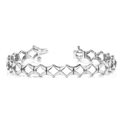 14K White Gold Add-A-Diamond Tennis Mount Bracelet – view 5