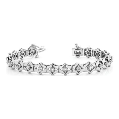 14K White Gold Add-A-Diamond Tennis Mount Bracelet – view 6