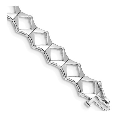14K White Gold Add-A-Diamond Tennis Mount Bracelet