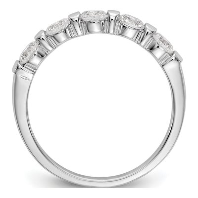 14K White Gold 3/4 ct tw Diamond Channel Wedding Band – view 3