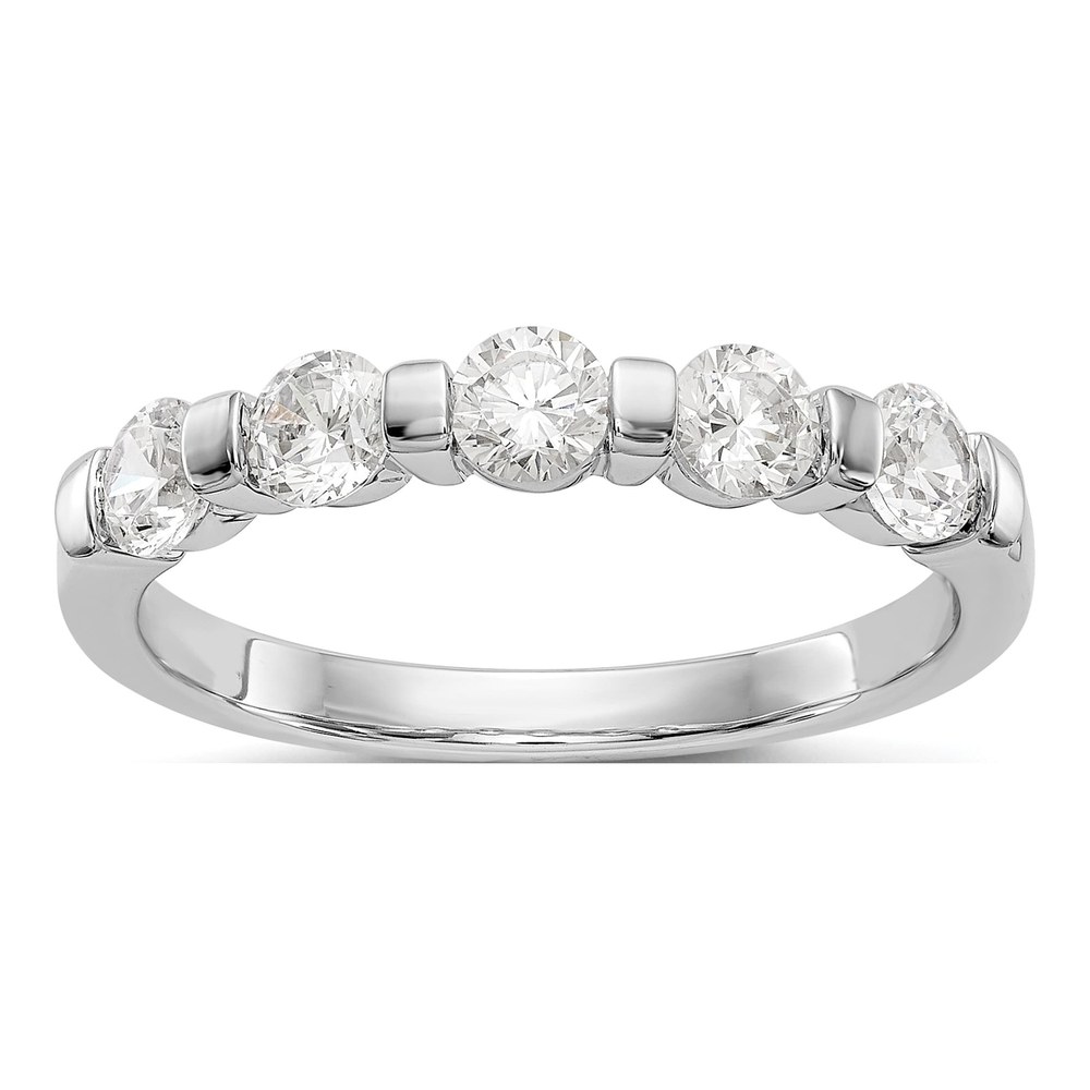 14K White Gold 3/4 ct tw Diamond Channel Wedding Band