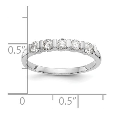 14K White Gold 1/2 ct tw Diamond Channel Wedding Band – view 7