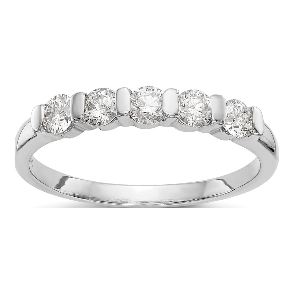 14K White Gold 1/2 ct tw Diamond Channel Wedding Band