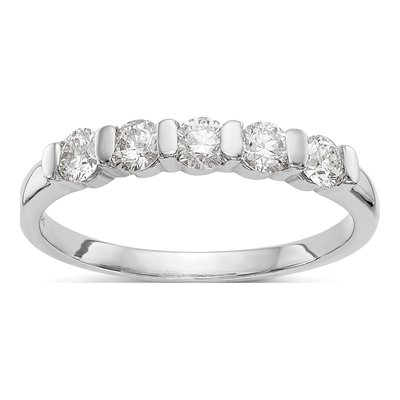 14K White Gold 1/2 ct tw Diamond Channel Wedding Band
