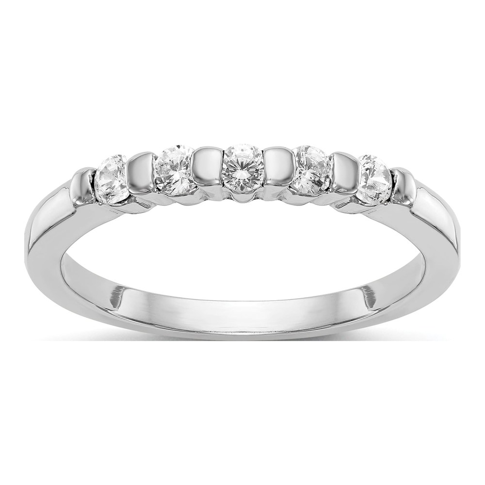 14K White Gold 1/4 ct Diamond Channel Band
