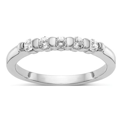 14K White Gold 1/4 ct tw Diamond Channel Wedding Band