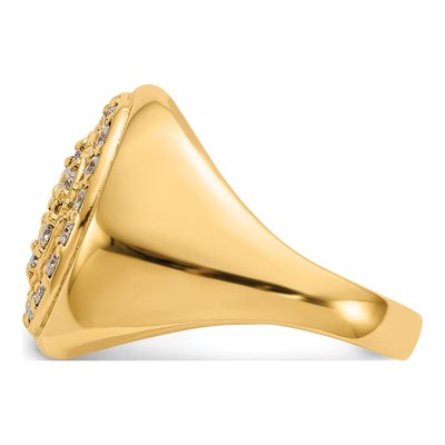Men's 14K Yellow Gold 1 ct tw Diamond Cluster Ring – view 3