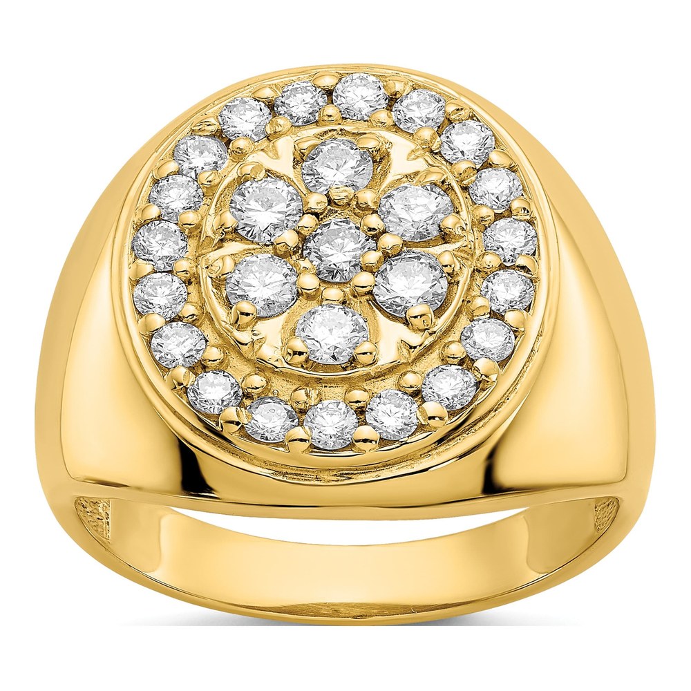 Ib Goodman 14K 1 Carat Aa Diamond Mens Cluster Ring